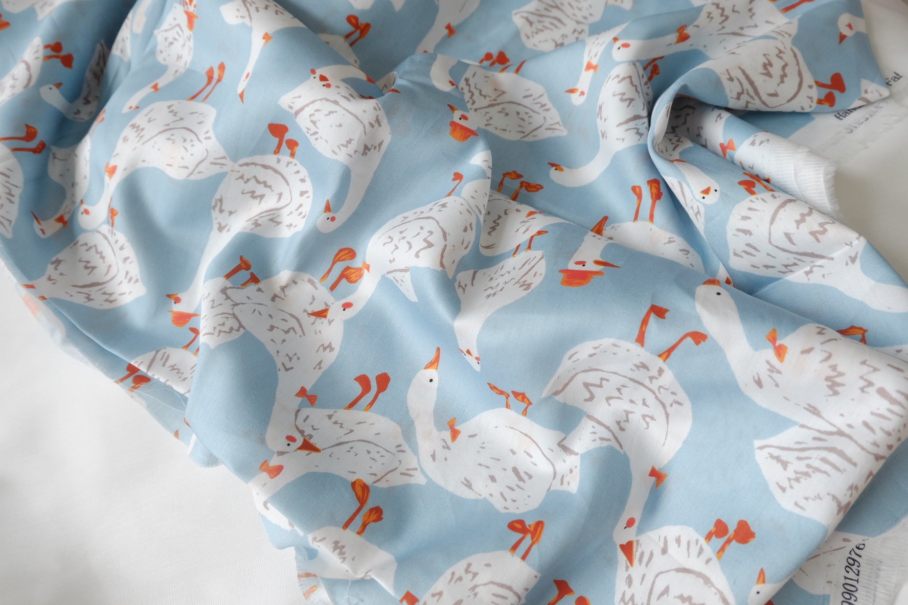 Blue Goose Cotton Sateen Fabric - 2.19 yd
