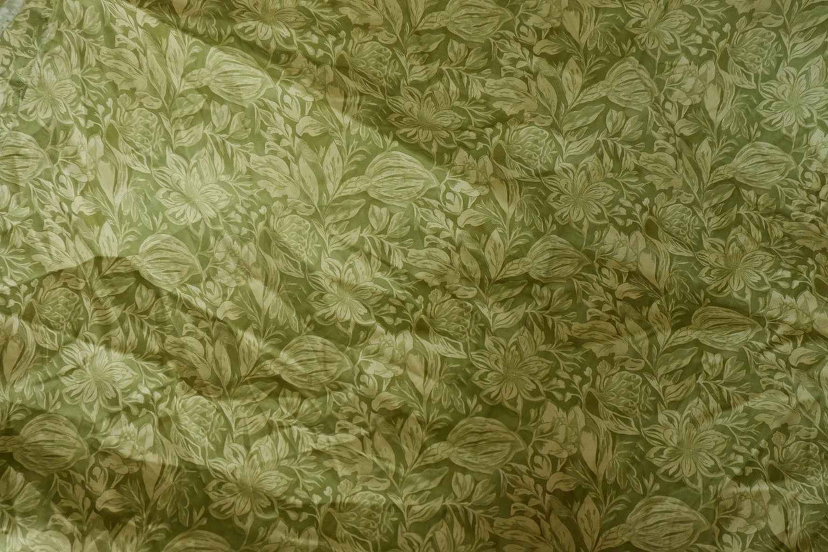 Olive Botanical Cotton Lawn — 2.4 yd