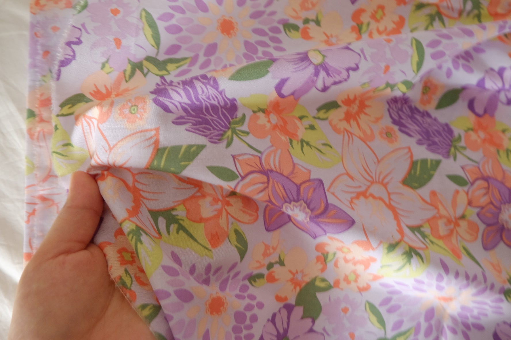 Lavender & Coral Garden Cotton Poplin – 3.28 yd