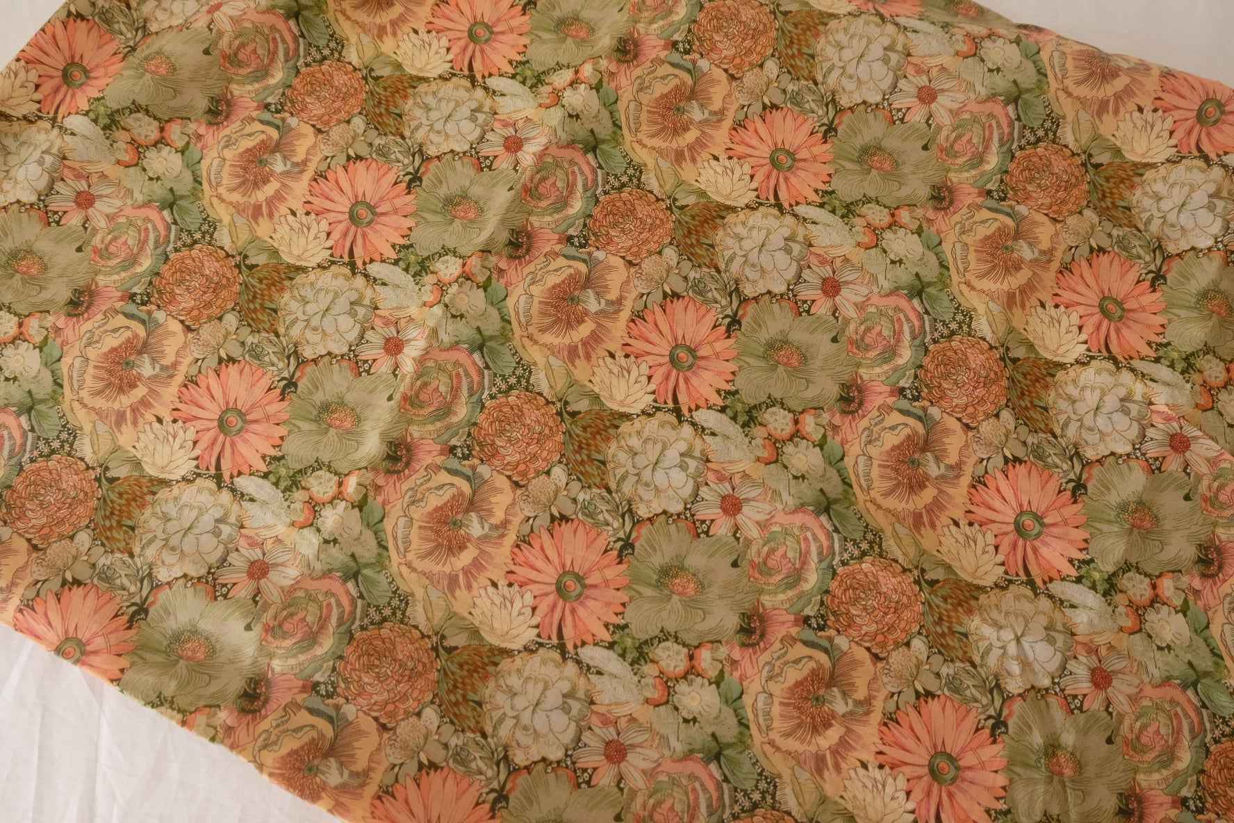 Vintage Floral Ultra-Light Cotton Lawn Fabric – 3.3 yd