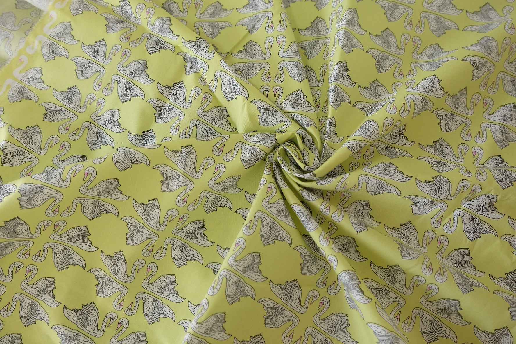 Storybook Swan Cotton Poplin Fabric – 2.2 yd