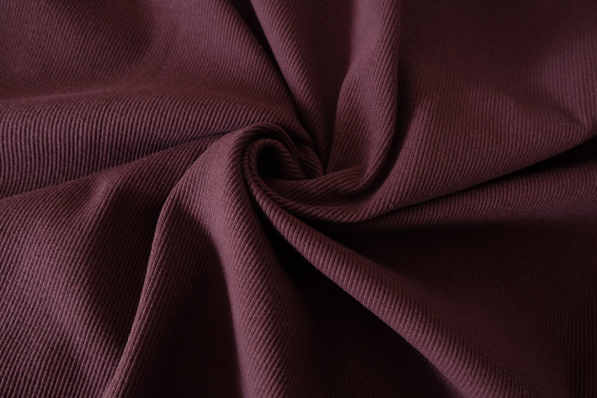 Smoky Plum Heavyweight Cotton Rib Knit – 1.6 yd