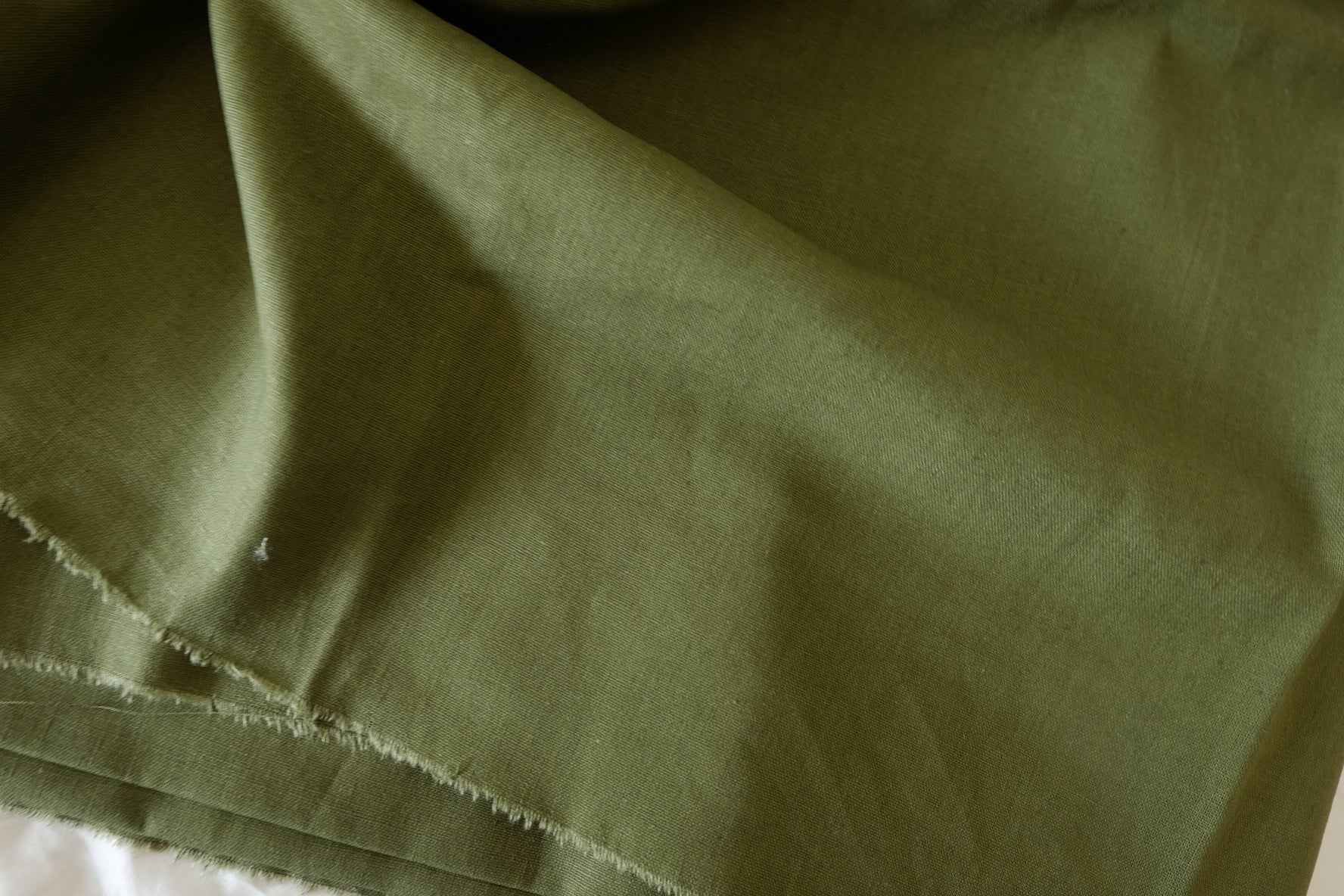 Olive Linen Cotton Solid – 2.19 yd