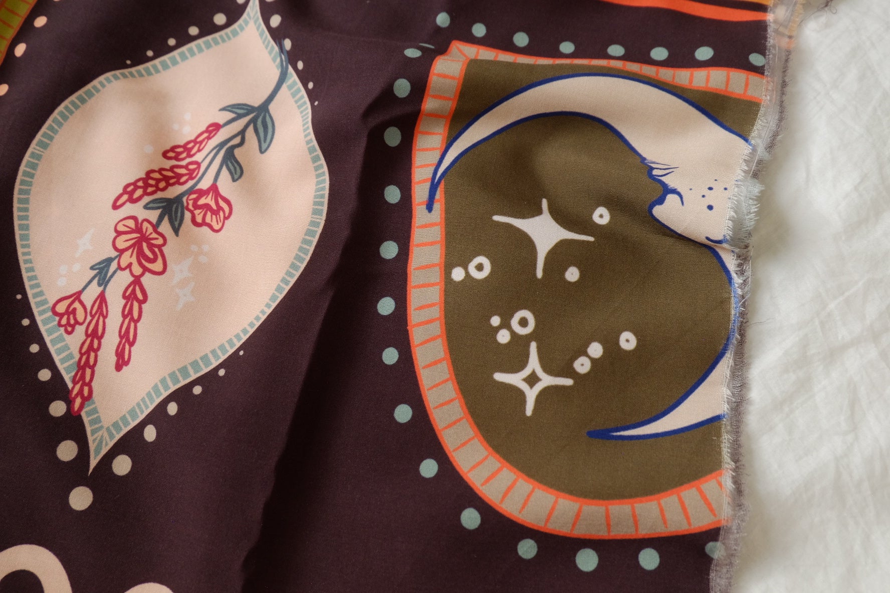 Medallion Print Rayon Fabric – Soft Drapey Summer Dress Fabric (3.28 yards)