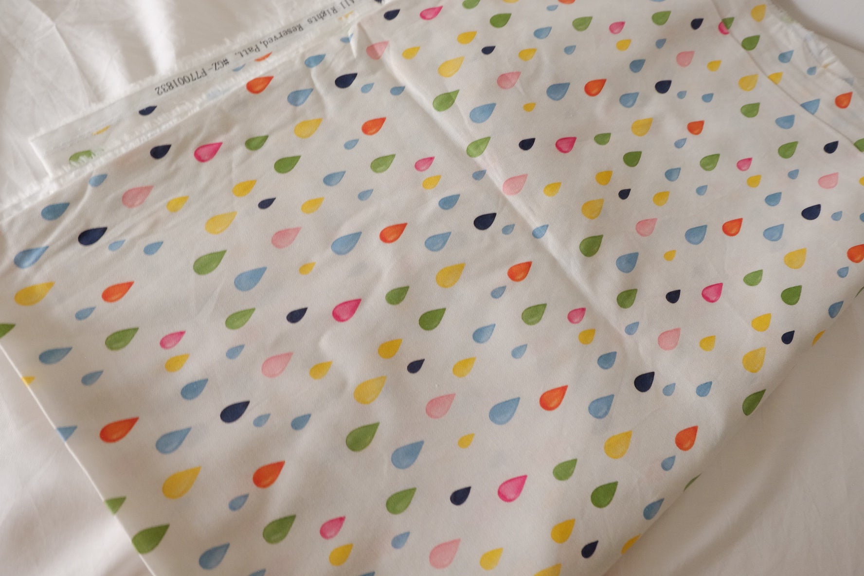 Colorful Raindrop Textured Cotton Fabric – 1.6 Yards
