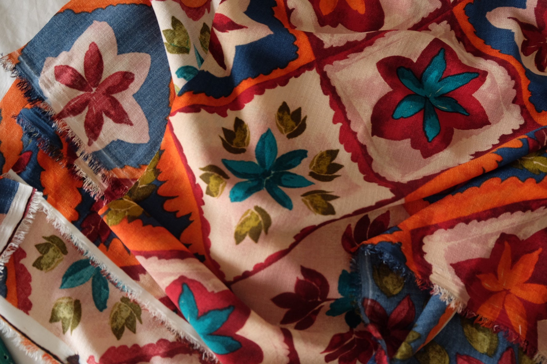 Patchwork Floral Tencel Cotton Fabric – 3.28 yd