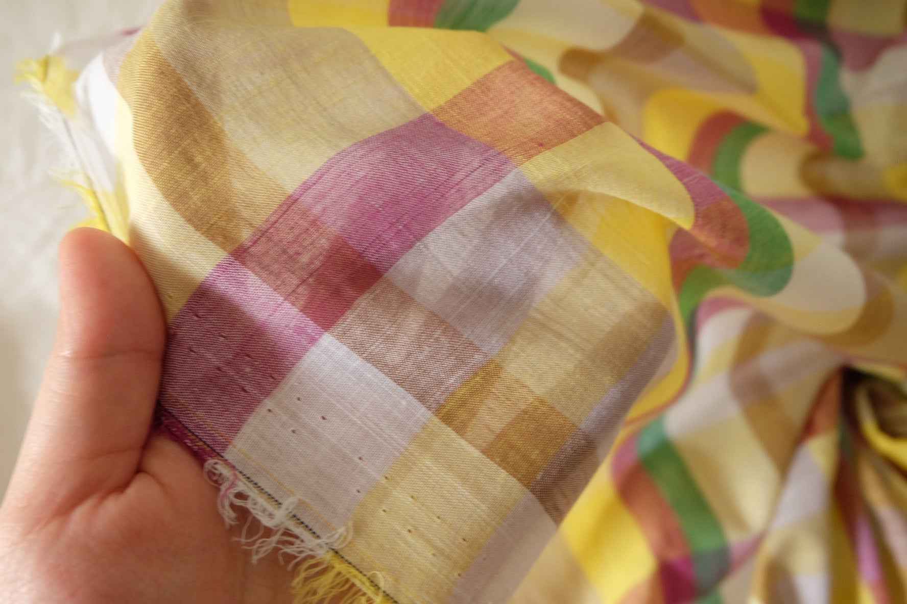 Sunny Yarn-Dyed Plaid Lightweight Cotton Fabric – 2.2 Yards