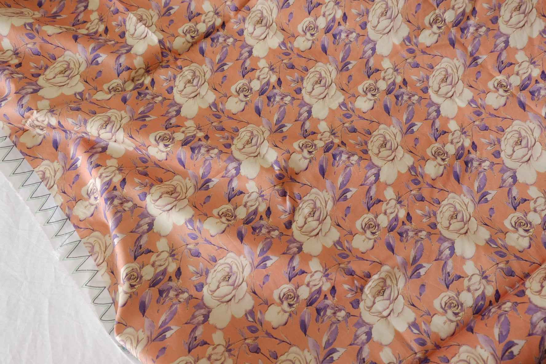 Vintage Orange Rose Cotton Lawn Fabric – 2.8 yd