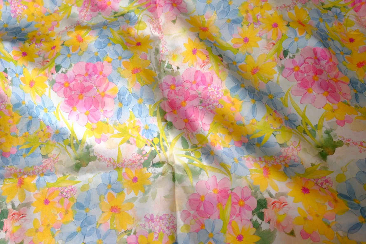 Watercolor Garden Cotton Poplin — 2.7 yd