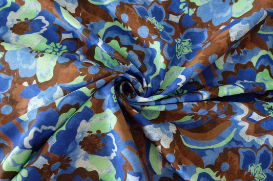 Structured Cotton Linen Floral Print Fabric – 3.3 yd