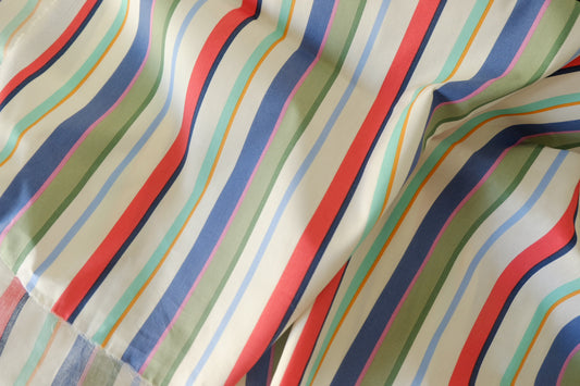 Colorful Stripe Cotton Poplin Fabric – 3.3 yd