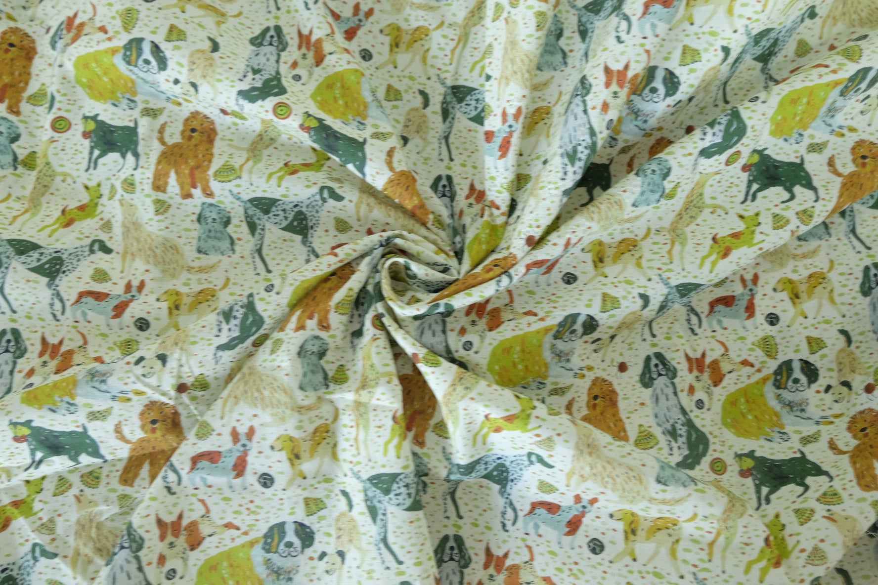 Storybook Dogs 60s Cotton Poplin Fabric – 3.8 yd