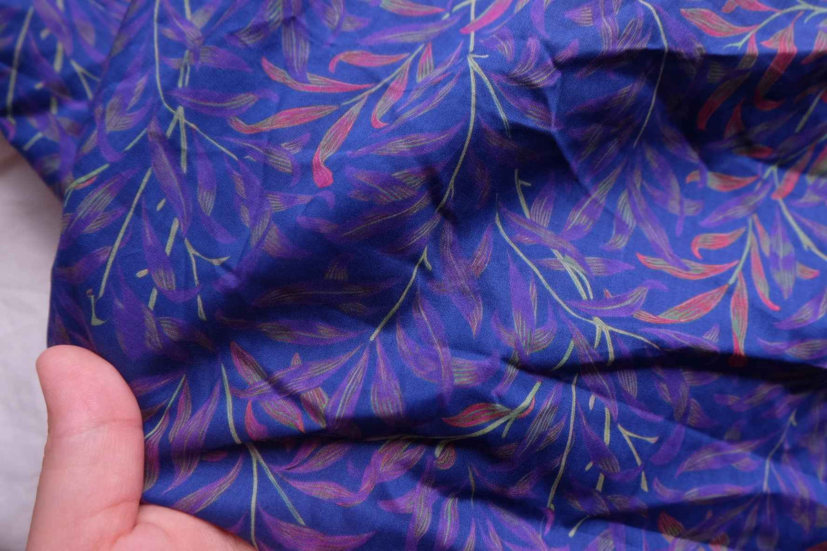 Midnight Botanical Cotton Lawn — 1.9 yd per piece