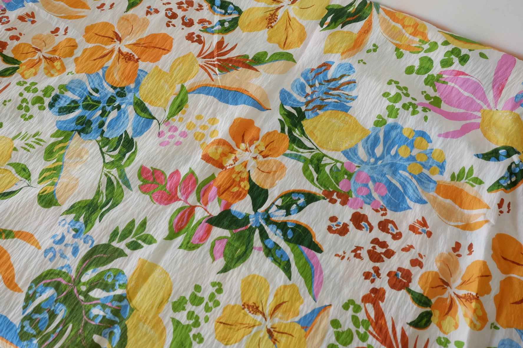 Tropical Floral Tencel Cotton Fabric – 1.6 yd