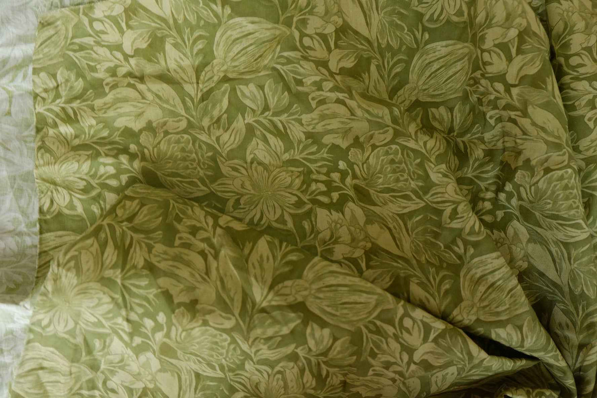 Olive Botanical Cotton Lawn — 2.4 yd