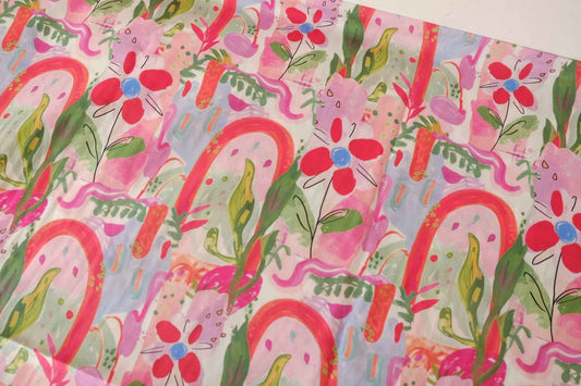 Rainbow Garden Cotton Lawn – 2.19 yd