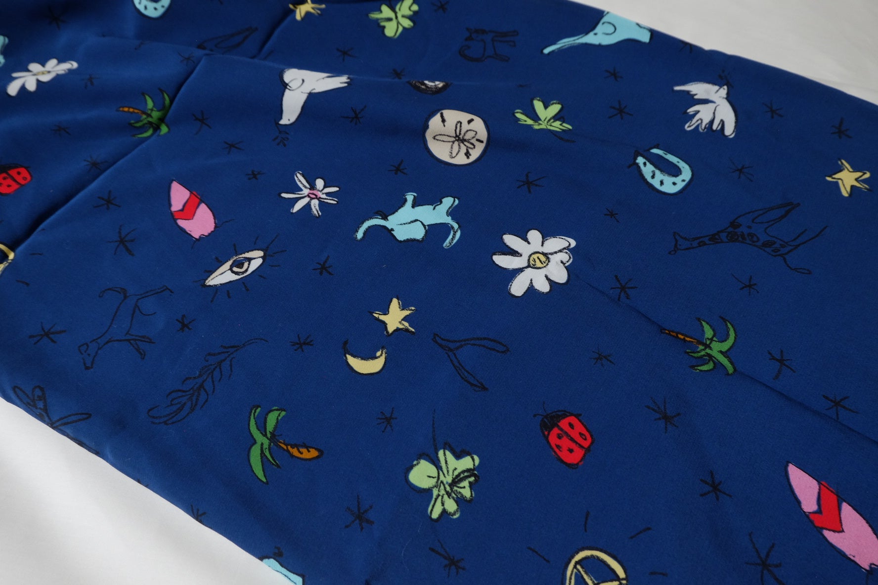 Storybook Symbols Cupro Fabric - 2.19 yd
