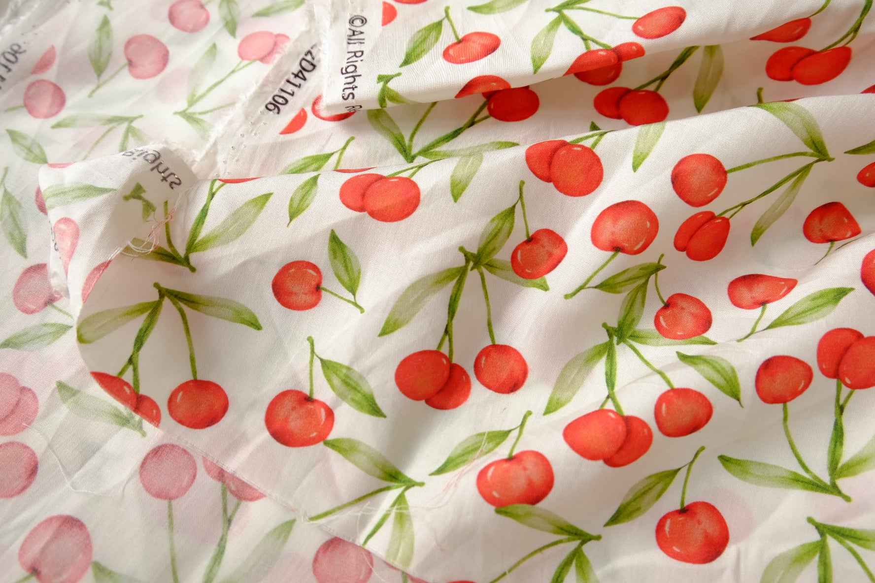 Cherry Print Tencel Fabric - 2.19 yd