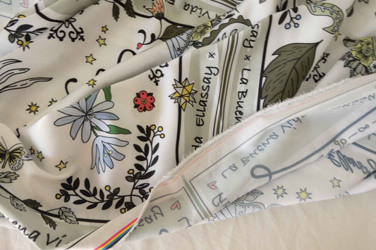 Silk-Like Polyester Chiffon Scarf Print Fabric-1.64 yds