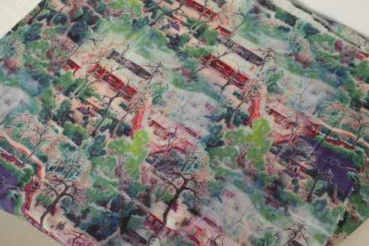 Watercolor Garden Cotton Linen Jacquard Fabric – 3 yd
