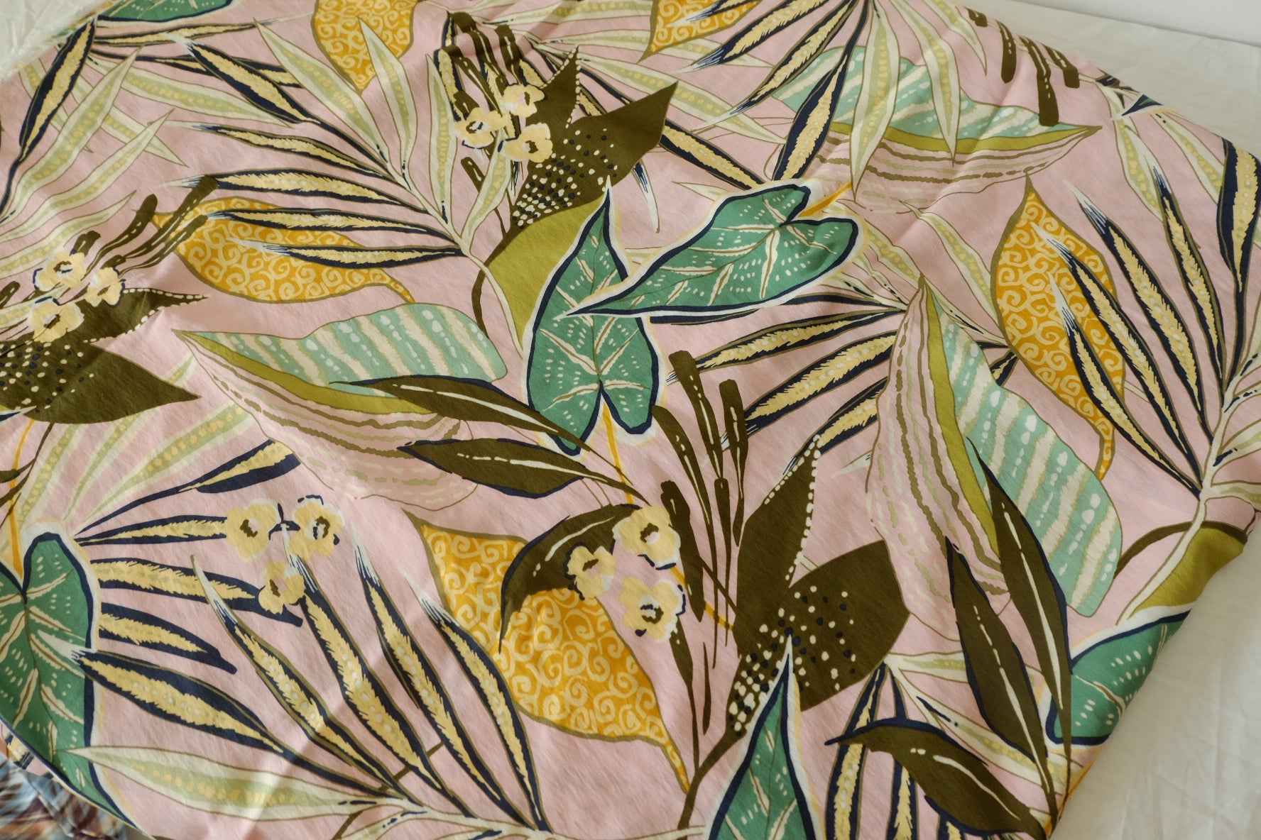 Tropical Botanical Tencel Cotton Fabric – 2.7 yd