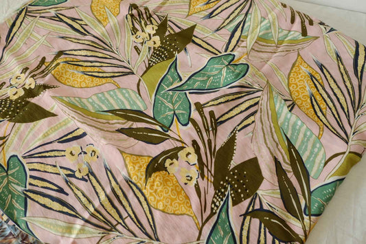 Tropical Botanical Tencel Cotton Fabric – 2.7 yd