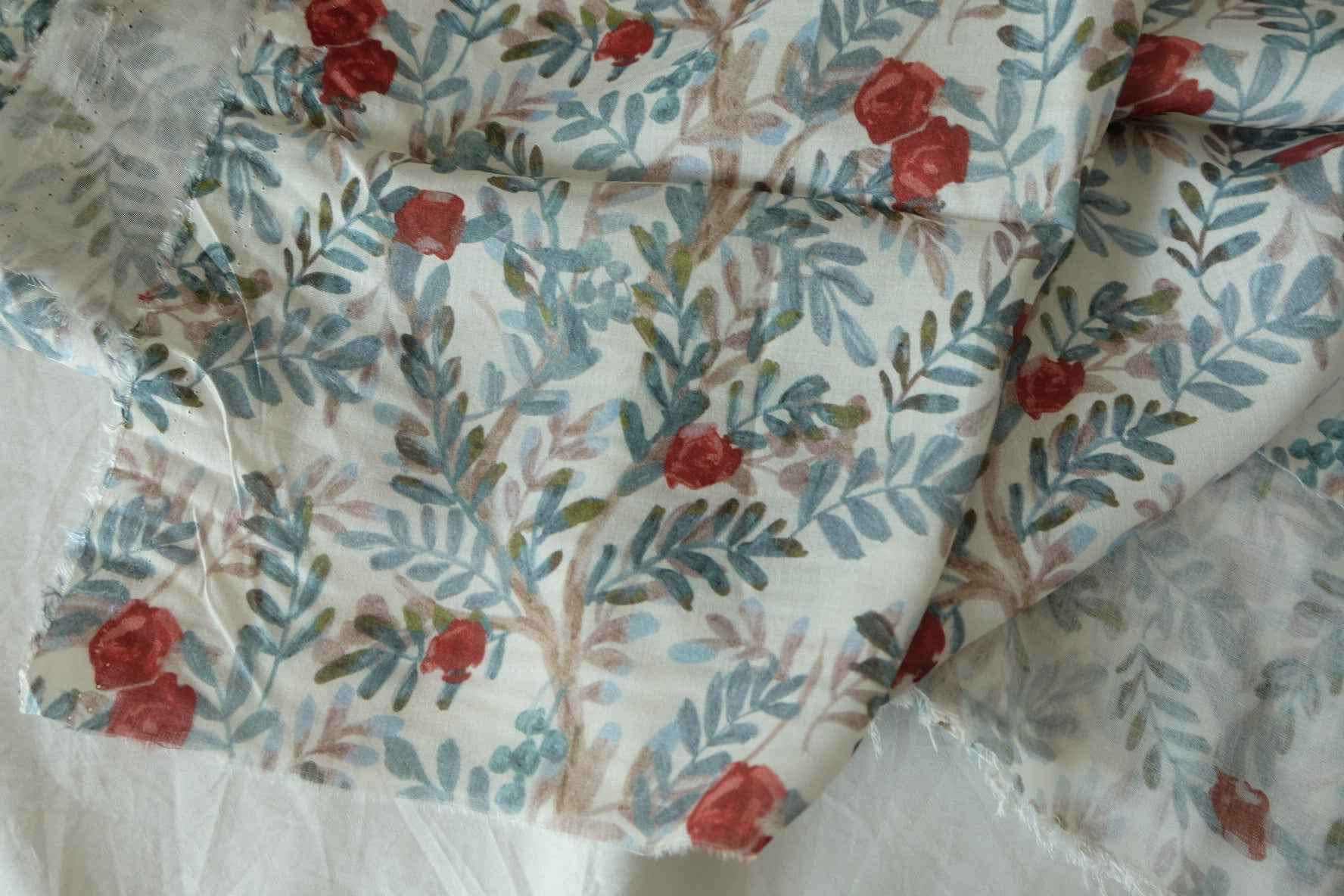 Soft Botanical Tencel Cotton Fabric – 3.3 yd