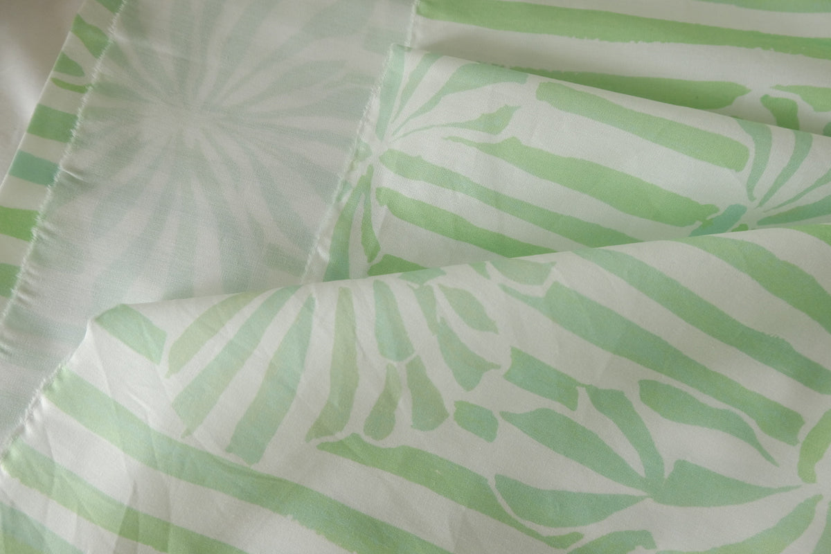 Mint Geo Floral 60s Cotton Poplin — 2.19 yd