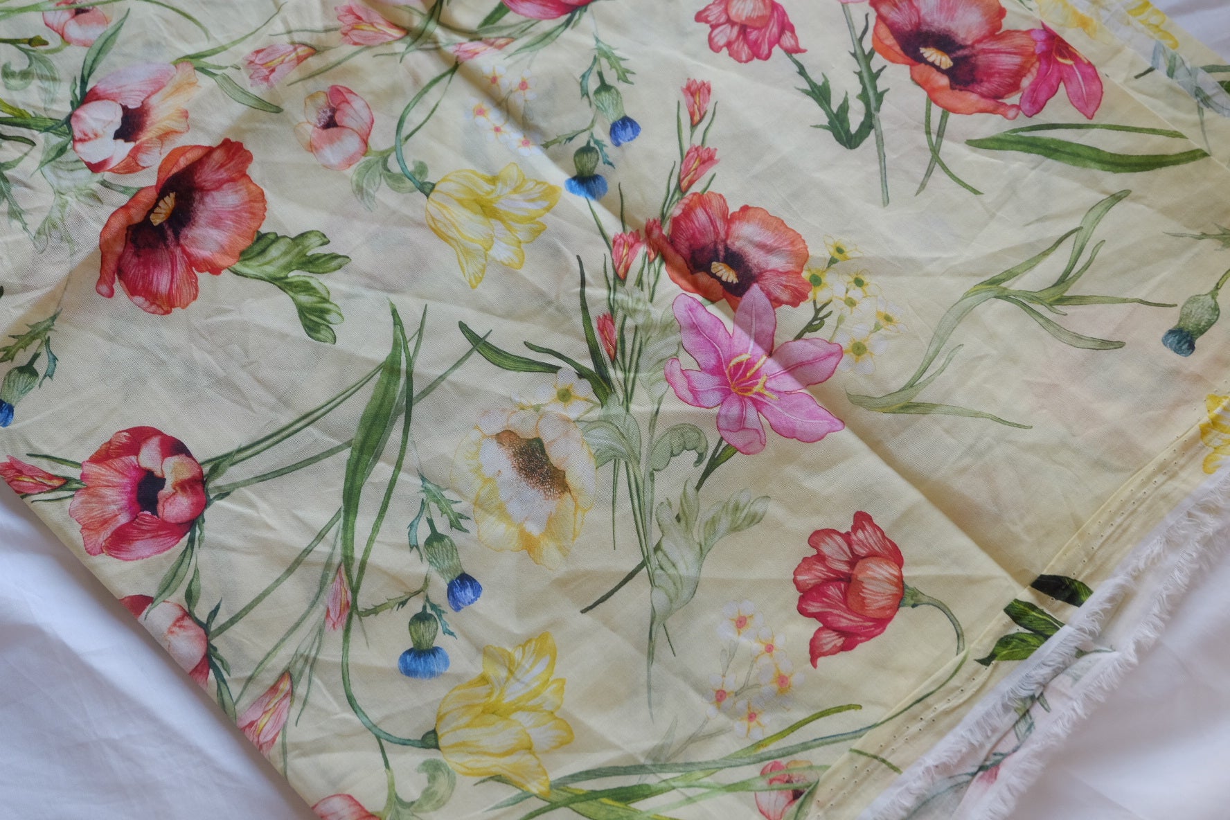 Watercolor Wildflower Cotton Batiste – 3.3 yd