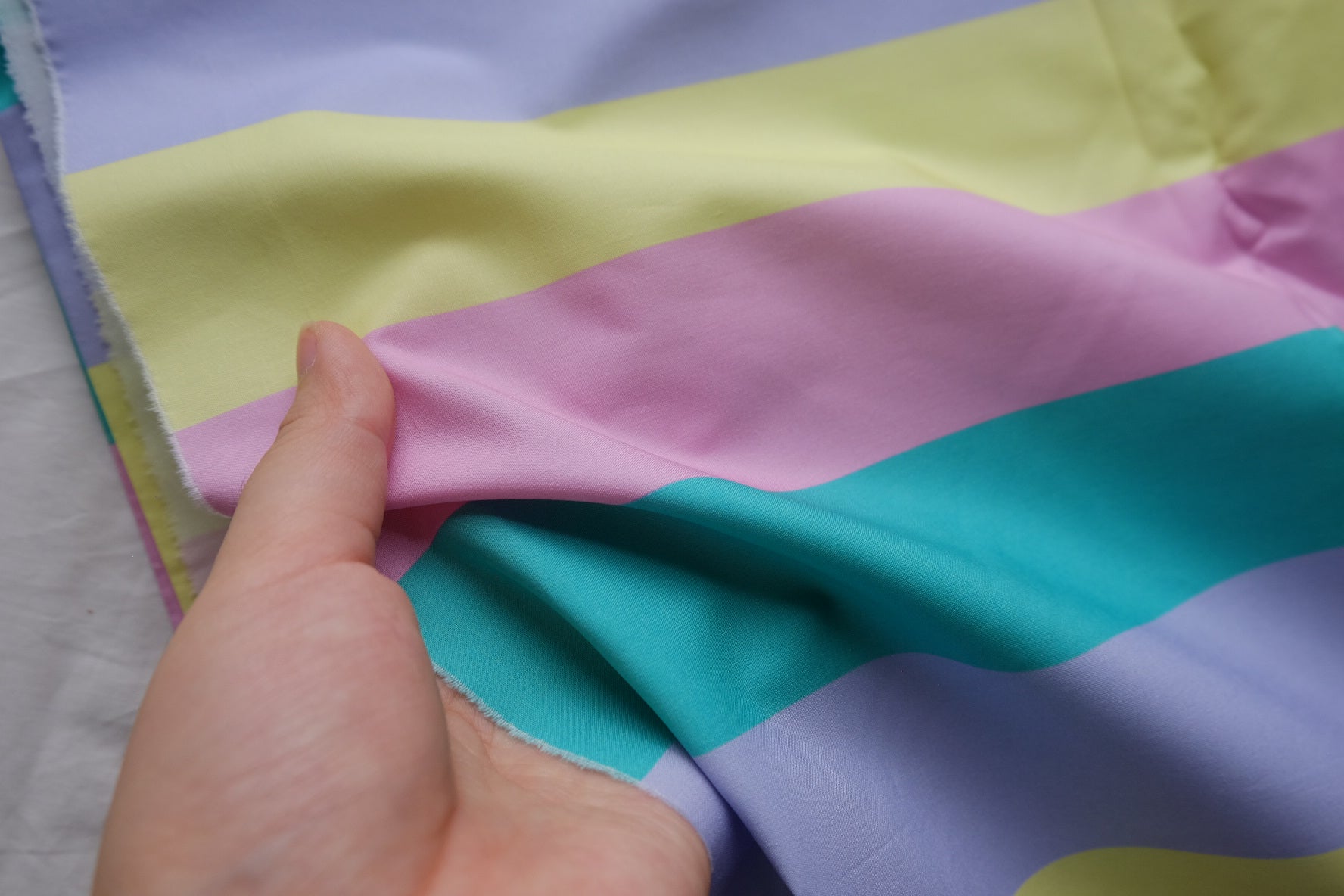 Pastel Stripe High-Density Cotton Poplin – 2.2 yd