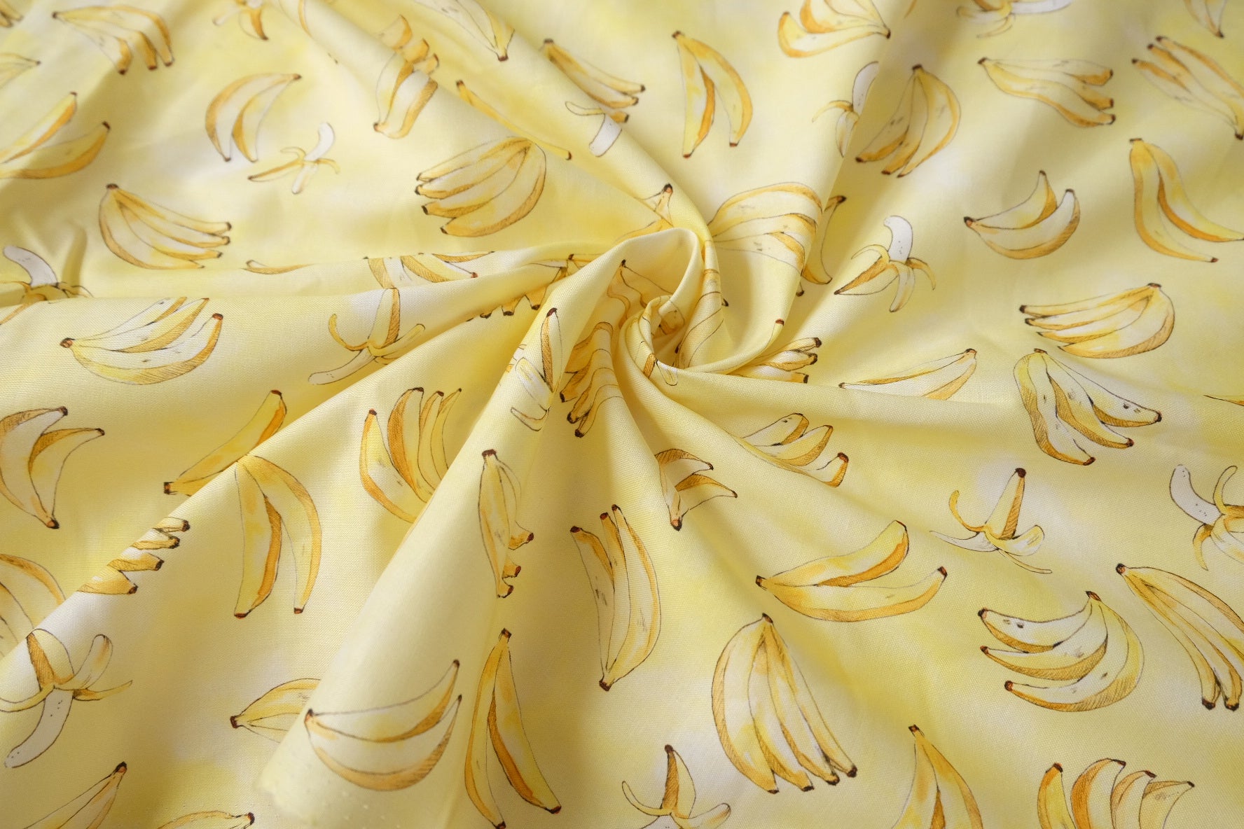 Banana Print Cotton Fabric, 1.64 Yards