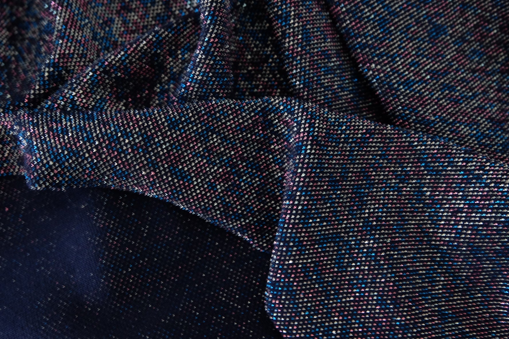 Midnight Shimmer Acetate Knit Fabric – 1.1 yd