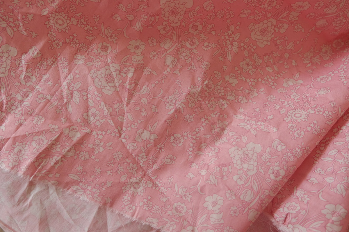 Blush Ivory Floral Cotton Lawn – 1.4 yd