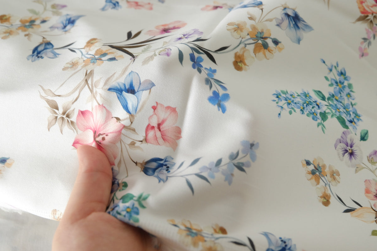 Soft Floral Cotton Sateen – 3.3 yd