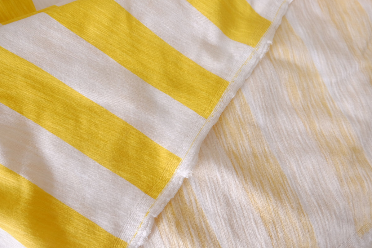 Bold Stripe Cotton Stretch Jersey — 2.19 yd