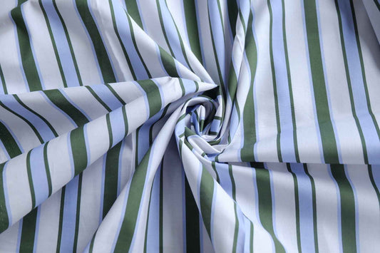 Green & Blue Stripe Cotton – 2 yd