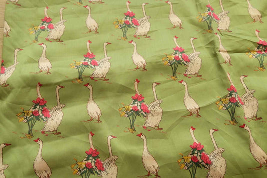 3 for 58 | Goose Print Cotton Sateen Fabric — 1.97 Yards
