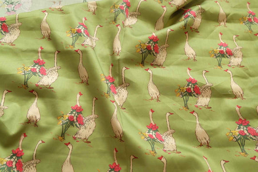 3 for 58 | Goose Print Cotton Sateen Fabric — 1.97 Yards