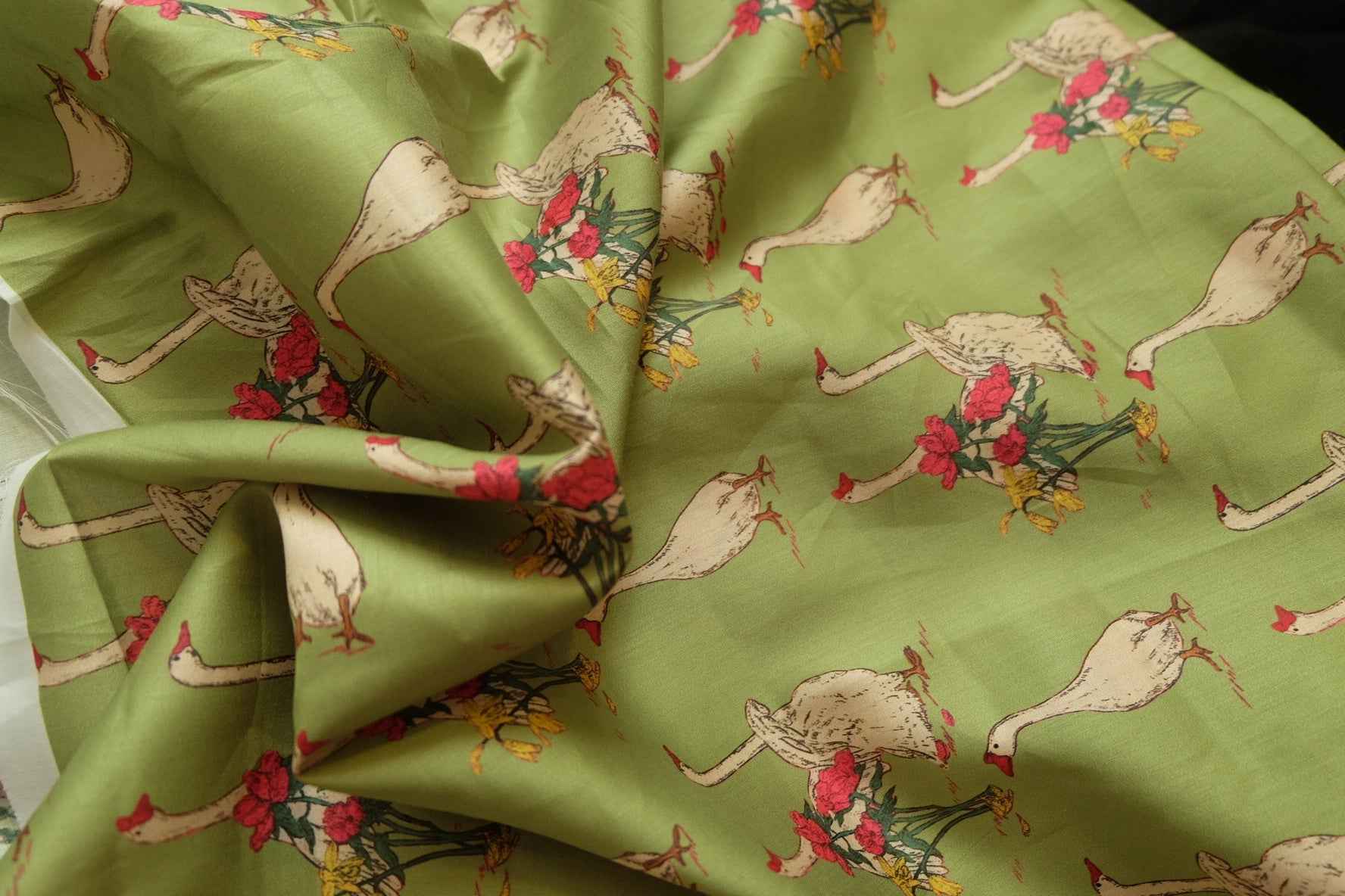 3 for 58 | Goose Print Cotton Sateen Fabric — 1.97 Yards