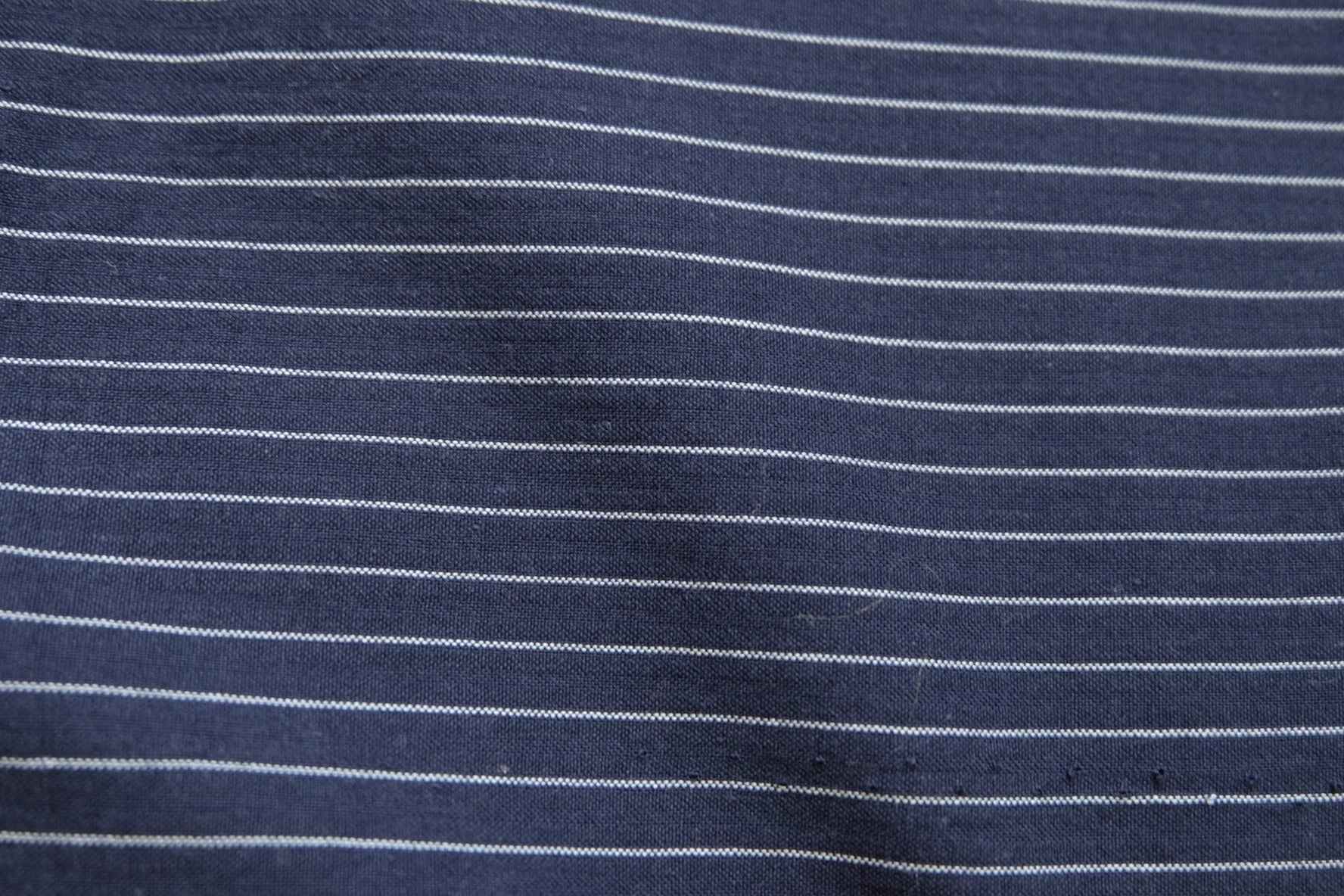 3 for 58 | Navy Yarn-Dyed Stripe Cotton Fabric — 3.28 Yards