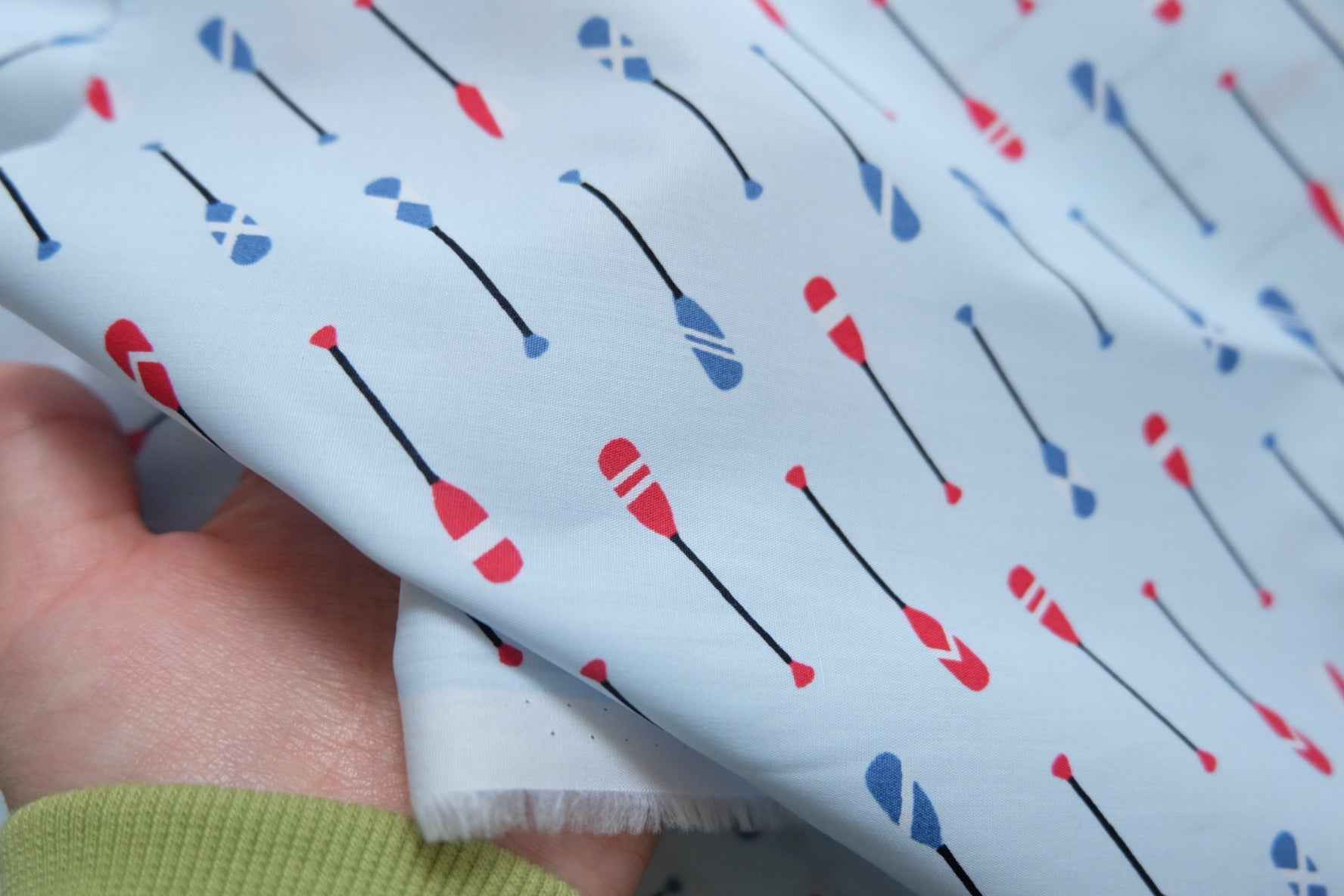 3 for 58 | Oar Print Cotton Poplin Fabric — 3.28 Yards