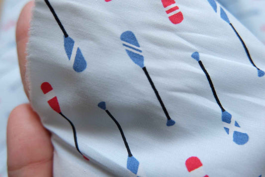 3 for 58 | Oar Print Cotton Poplin Fabric — 3.28 Yards