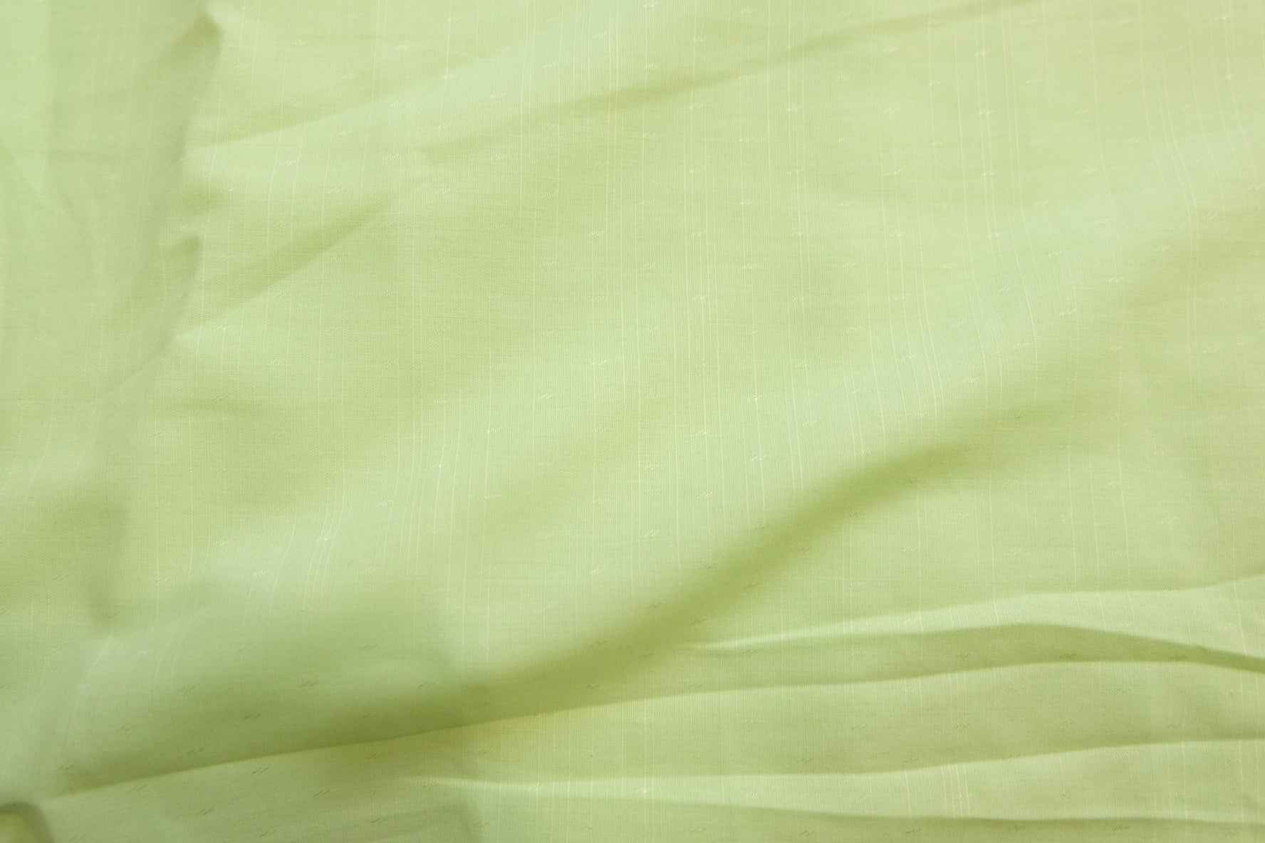 3 for 58 | Pale Green Slub Cotton Jacquard Fabric — 3.28 Yards