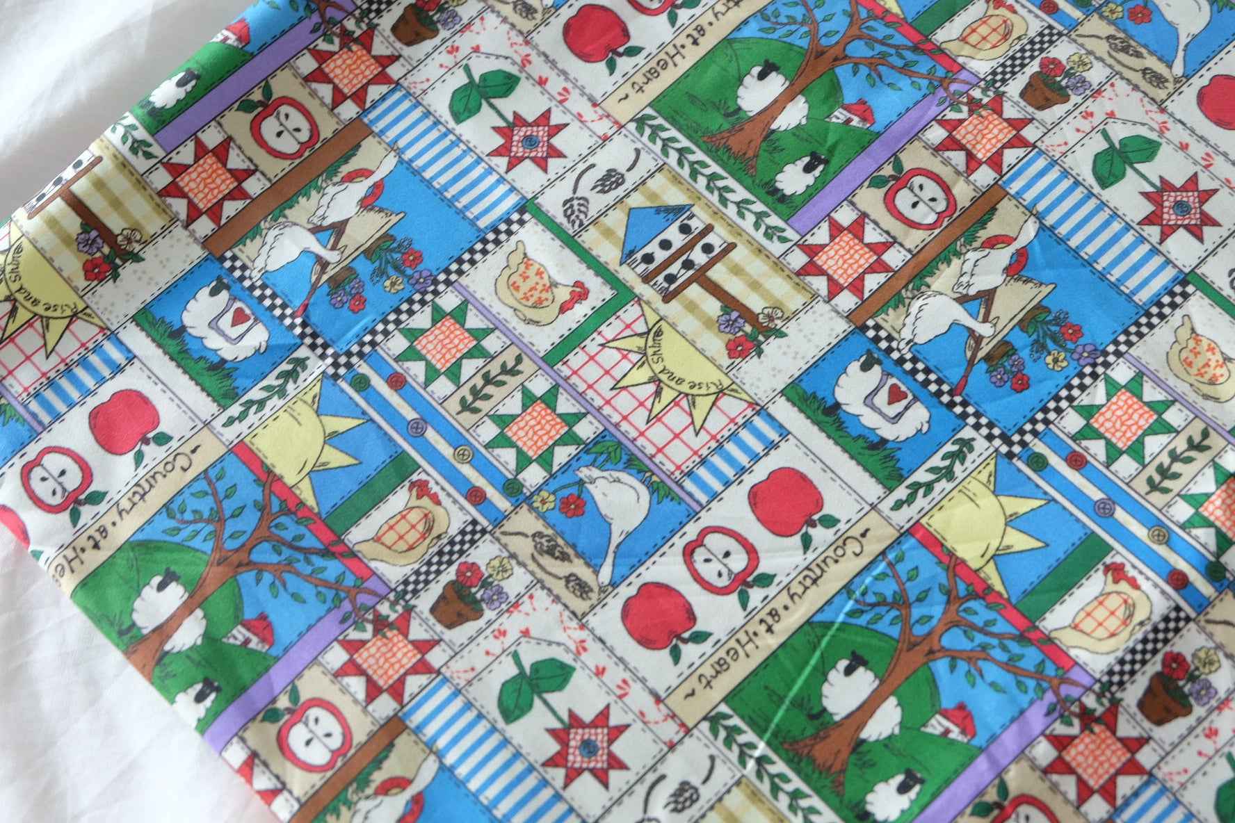 Storybook Farm Patchwork Cotton Sateen Fabric – 2.2 yd