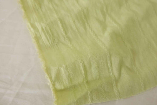 Pale Lime Jacquard Stripe Cotton Fabric - 2.2 yd