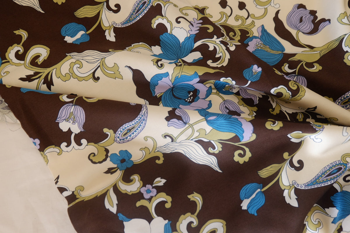 Japanese Vintage Floral High-Count Cotton Twill – 2.2 yd