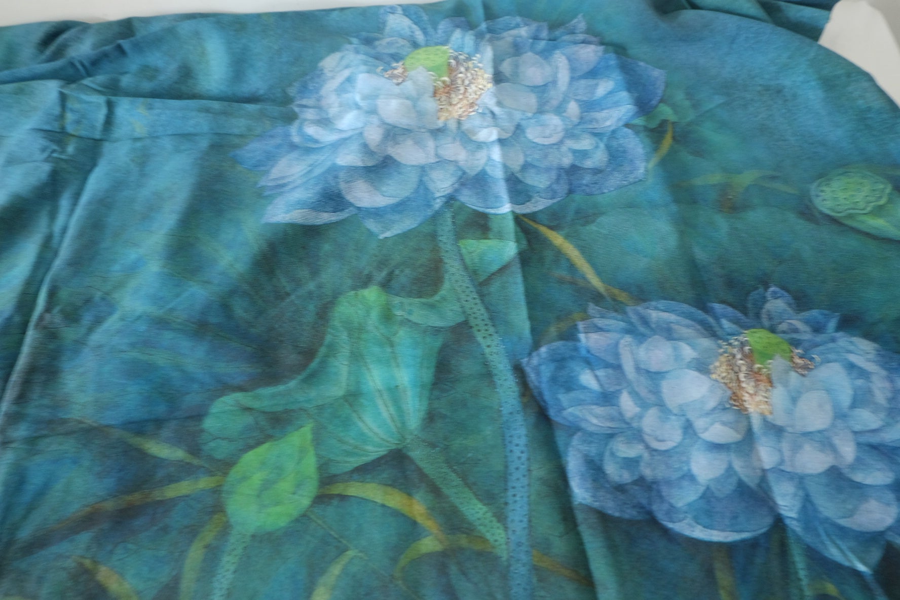 Blue Lotus Cotton Nylon Blend – 3.3 yd