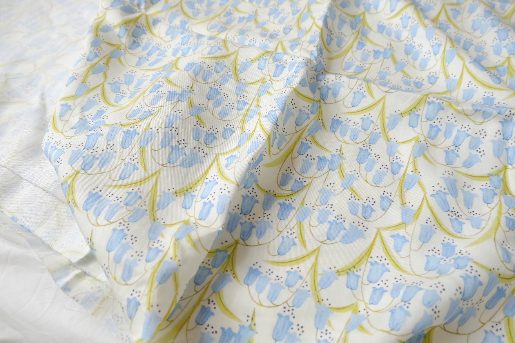 Blue Bellflower Lyocell Twill Fabric - 3.28 yd