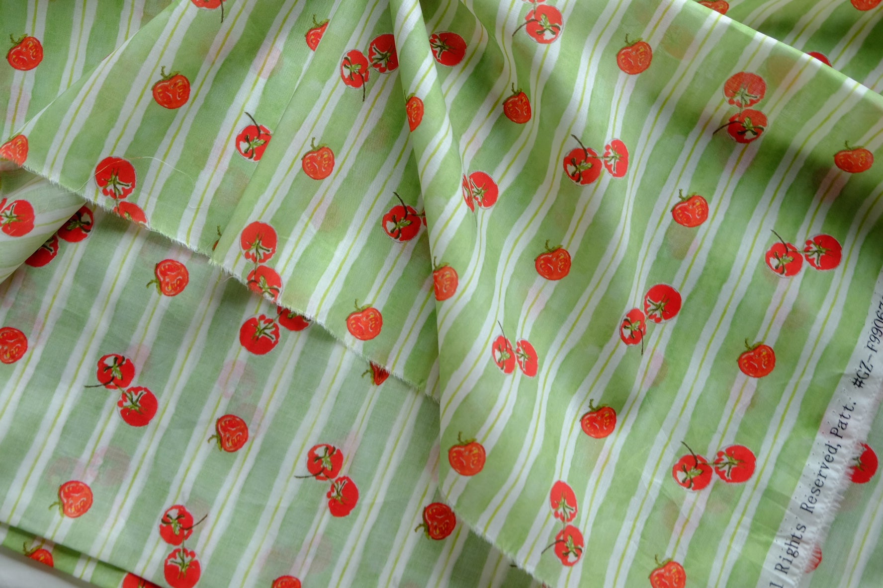 Tomato Stripe 100s Cotton Lawn – 2.7 yd