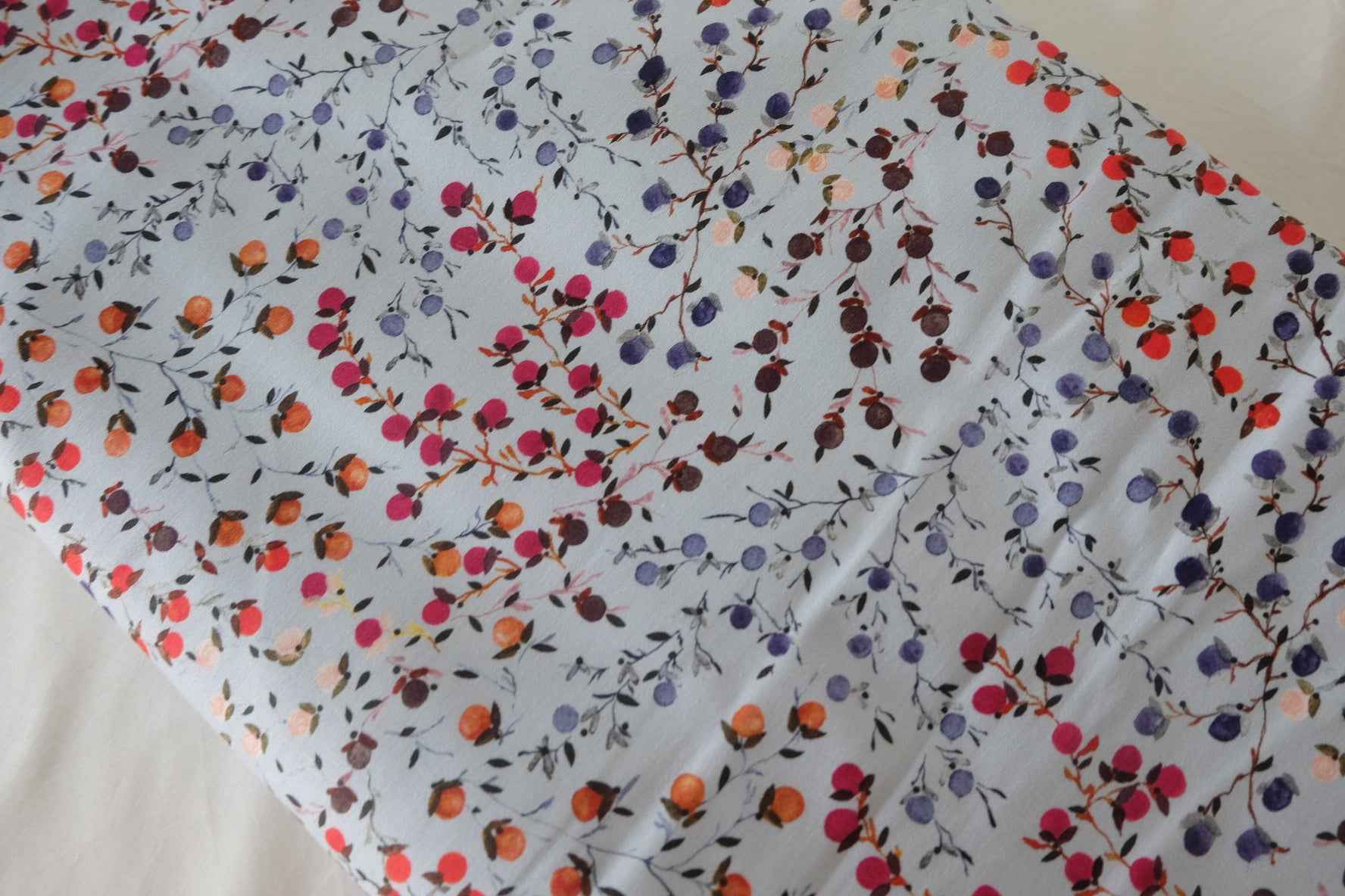 Berry Branch Cotton Sateen Fabric – 1.6 yd